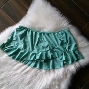 mint green swim skirt